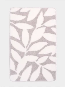 Коврик Leaves 50х80см микрофибра ворс 1,5см серый 10690978