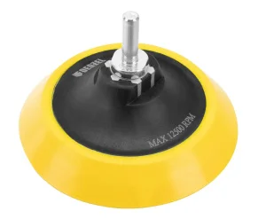 Насадка для дрели и УШМ под "липучку" 115мм мягкая, с адаптером, посадочная гайка М14 на d8 Denzel 76247 *1