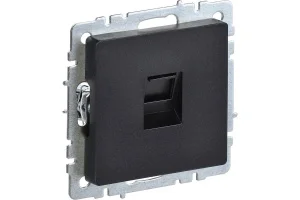 Розетка компьютерная СП RJ45 кат.5E "Brite" РК10-БрЧ механизм черный IEK BR-K10-1-K02