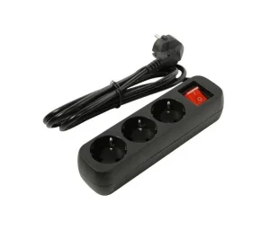 Удлинитель 3х5м с/зазем 16А IP20 S-303 ПВС 3х1 с выкл. черн. 2021 (UNIVersal) *1