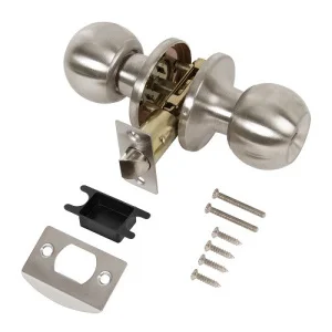 Ручка-защелка PUNTO DK672/BL SN-BK 49495 с фиксатором матовый никель