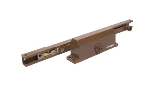 Доводчик дверной АЛЛЮР COMFORT ДД 168/3-4 AH-C (до 100 кг) коричневый RAL8024, со скользящей тягой 16684 *1