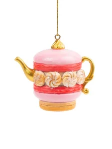 Украшение подвесное Макарун чайник полирезина 4,5x6,3x7см арт.89399 *1