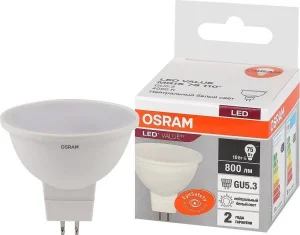 Лампа светодиодная LVMR1675 10SW/840 230V GU5.3 10X1 RU OSRAM