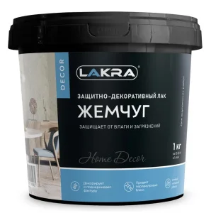 Защитно-декоративный лак ЛАКРА ДЕКОР Жемчуг 1кг 9592923