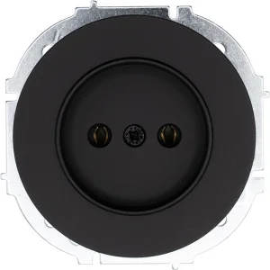 Розетка 1-м OSEN б/з ПБТ чёрный бархат Lezard 743-4288-121B