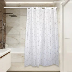 Штора д/ванной п/э 180x180см геометрия PV-131 038718 (Сантис) *1