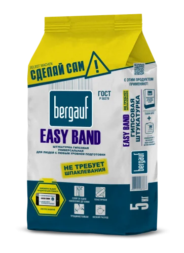 Штукатурка гипсовая  универсальная Easy Band 5кг Bergauf  1 6 108