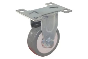 Колесо апп. неповорот, п/п обод, серая рез, подшип.скольж, площадка, D50, б/т - пакет Tech-Krep 1484