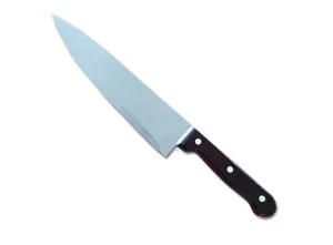 Нож поварской 20,5/0,15см с темной деревянной ручкой РТЗ- 1 *1