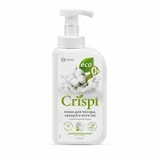 Средство для мытья посуды "CRISPI" ПЕНКА с ценными маслами белого хлопка флакон 550 мл. *1/7