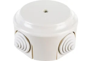 Монтажная коробка Ø94, ОУ с сальниками "Ретро" КМ-449 бежевый (Bylectrica) *1