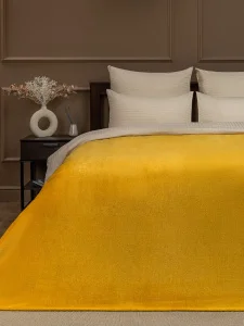 Плед Texrepublic 150х200см фланель однотонный охра TF FNP Y2 014/1520 NC 95271 *1