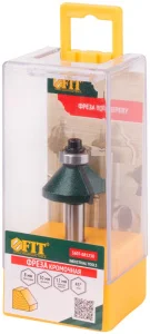 Фреза кромочная конусная с нижним подшипником хвостовик-8мм, D-30мм, H-12мм, L-57,3 мм, В-8,5мм, А-4