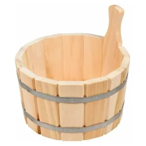 Ушат "шайка", 12 л, с пластиковой вставкой, липа "Банные штучки" *1