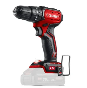 Дрель-шуруповерт аккум. ударная Зубр ДБУ-45 20В, 45Нм, без АКБ (LMS), 0-400/0-1400 об/мин, бесщеточный двигатель *1