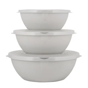 Набор мисок HELSINKI с крышками 3шт (3л, 2л, 1л) пепельный жемчуг PT128010024 *1