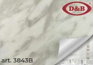Пленка самоклеящаяся D&B 0,45*8м  мрамор бело-серый 3843B *1/20