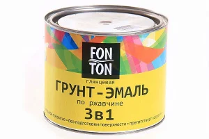 Грунт-эмаль по ржавчине 3в1 Фонтон глянцевая голубая фас 0.8кг *1/14