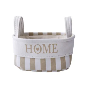 Корзина тканевая для хранения "Home", Д280 Ш180 В140, бежевый *1