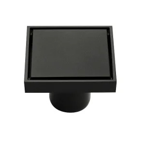 Трап латунный 100х100мм графит, вертикальный-крышка литая 00071 *1/45