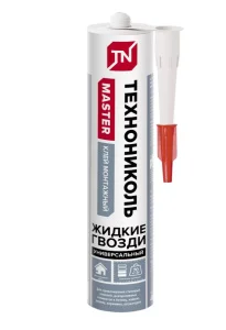 Клей монтажный (жидкие гвозди) ТЕХНОНИКОЛЬ MASTER универсальный акриловый белый 280мл 101029 *1