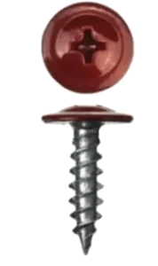 Саморез с прессшайбой, острый, для крепления металла RAL3005 4,2х16 уп. - 20 шт. SteelRex