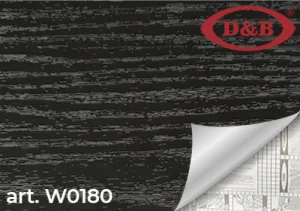 Пленка самоклеящаяся D&B 0,45*8м  дерево черно - серое 0180W *1/20