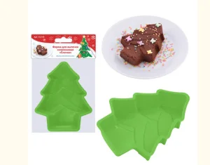 Форма для выпечки силиконовая "Ёлочка" 14x10,5x3см VL2-93