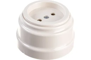 Розетка 1-м "Ретро" без земл. со шторками 16А ОУ РА16-0205 бежевый (Bylectrica) *1