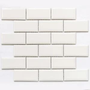 Мозаика керамогранитная Brick White 291х295мм 1шт Bonaparte