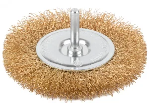 Щетка для дрели 0,3х100мм латун. витая проволока, плоская, блистер Cutop Profi 82-917 *1