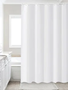 Штора д/ванной "Жаккард" п/э 180х200см 12 колец с утяжелителем белая 104235 (Zenfort) *1