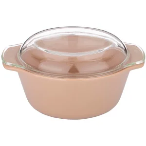 Форма Для Запекания Со Стеклянной Жаропрочной Крышкой Agness 28*23*13,4См 2,5Л Капучино (Кор=6Шт.)