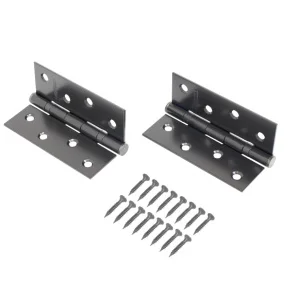 Петля под врезку универсальная АЛЛЮР 2043 101х76 2BB-FHP BL 2 подш. матовый черный блистер 2шт *1/25/50