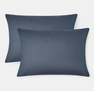 Комплект наволочек "Этель" 50х70см - 2шт синий бязь 125 г/м2 хл 100% 10839674