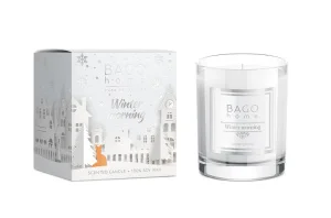 Свеча ароматическая Морозное утро в стекле 132г BNY0303 BAGO home *1
