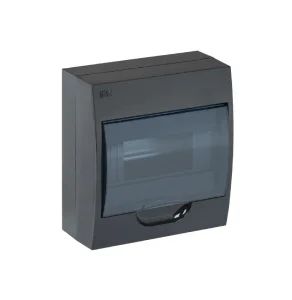 Корпус ЩРН-П-8 Krepta 3 IP41 навесной пластик. черн. MKP12-N-08-41-K02 (IEK) *1