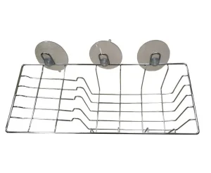 Корзинка для ванной комнаты металл 27х14х9 см хром на присосках 'Eline' BS-1