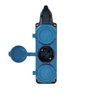 Колодка удлинителя 3-м с заземл. каучук TKE-C08-KK3-Z синий Tokov Electric