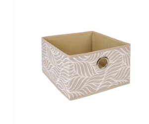 Короб для хранения "Листья" 28х28х18см бежевый *1