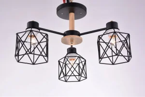 Люстра LV 9179/3 Балтимор Черный/коричневый E27 40W Ø600 H275мм