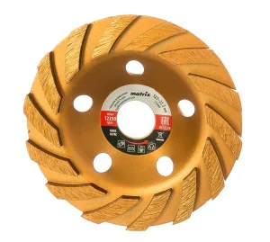 Чашка алмазная зачистная 125мм турбо-сегмент Matrix 72988 *1