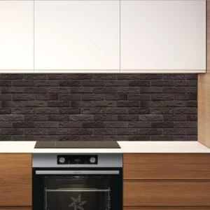 Кухонный фартук АБС "Кирпич графитовый" 600х3000х1,5мм (Stella)