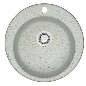 Мойка иск. камень светло-серая матовая 475x375х180мм 30/Q10 (Agata)