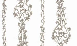 Обои горячего тиснения Палитра Modena PL72022-19 1,06х10м с вензелями серые