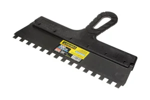 STAYER  PROFlat, 300 мм, зуб 10 х 10 мм, пластиковая ручка, зубчатый, нержавеющий фасадный шпатель,