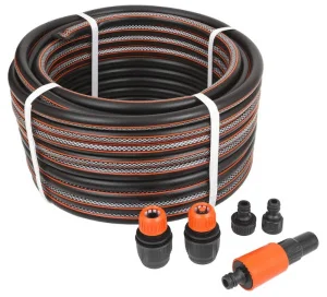 Шланг поливочный ТЭП d=1/2 (12,7 мм) 'Жук Оптима' (25 м) с коннекторами и насадкой 339552-00 *1