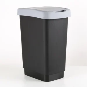 Контейнер д/мусора пласт. с откид. крышкой "Твин" 25л серый 4518106 (IDEA) *1