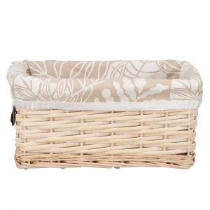 Корзина стеллажная "Листья", Д280 Ш190 В130, бежевая